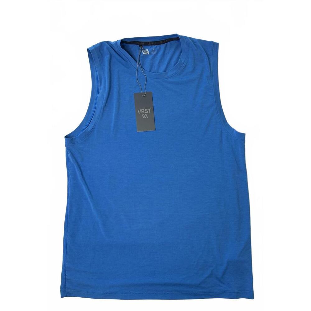 VRST Blue Icon Tank Sleeveless Tank Top Mens Medium NWT Gym Gitness